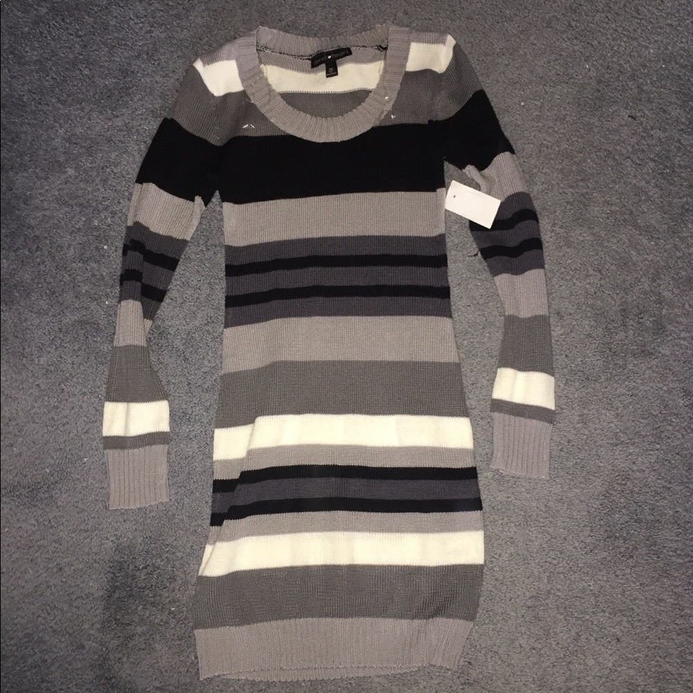 Black Grey White Kids Dress